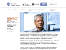 Tablet Screenshot of centreforcancerbiology.org.au
